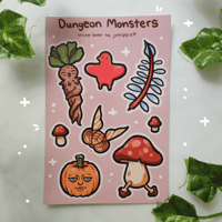 Image 1 of Dungeon Monsters Sticker Sheet