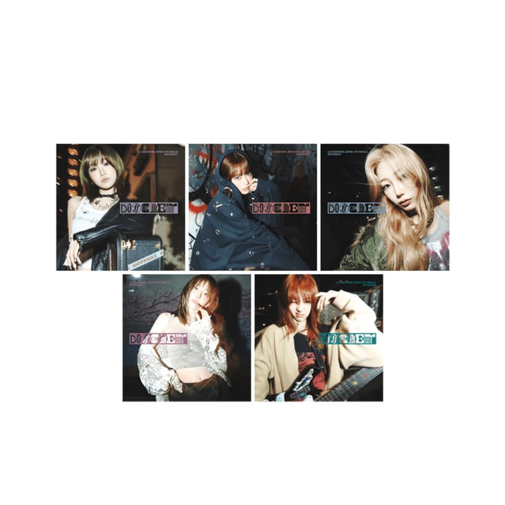 Image of [PRE-ORDER] LE SSERAFIM Japan 4th Single ‘DIFFERENT’ (Solo Jacket) + Weverse Shop POBs