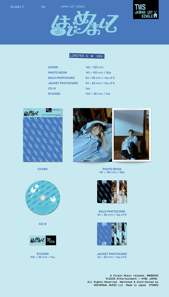 Image of [PRE-ORDER] TWS Japan 1st Single (Limited Edition A+B + Standard Edition) + Weverse Shop POBs
