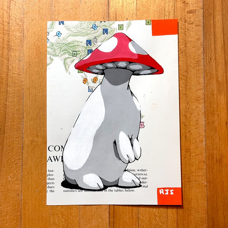 Image of Mushy Bunny / unframed original painting