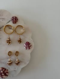 Image 3 of Seashell Dangles (Gold)