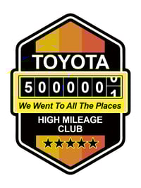 500,000 Mile Decal