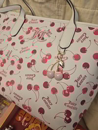 Image 1 of Sashas Custom RESERVED Juicy Couture Cherry On Top Tote Makeup Bundle Featuring Hello Kitty 