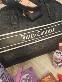 Image 1 of Angelas Custom RESERVED Juicy Couture Fashionista Dome Weekender Makeup Bag Featuring Kuromi 