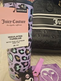 Image 7 of Angelas Custom RESERVED Juicy Couture Fashionista Dome Weekender Makeup Bag Featuring Kuromi 