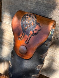 Image 2 of Original Tom Fugle Lion Leather Knife Case