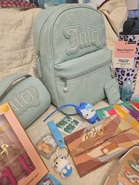 Image 9 of **Double Feature**  Turquoise Juicy Couture Backpack/Shoulder Bag Bundle 