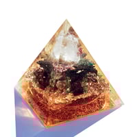 Image 1 of NUBIAN:  BZ Quartz/Amethyst/Peridot/PinkGarnet/Apatite/Mica/Black Kyanite & Tourmaline