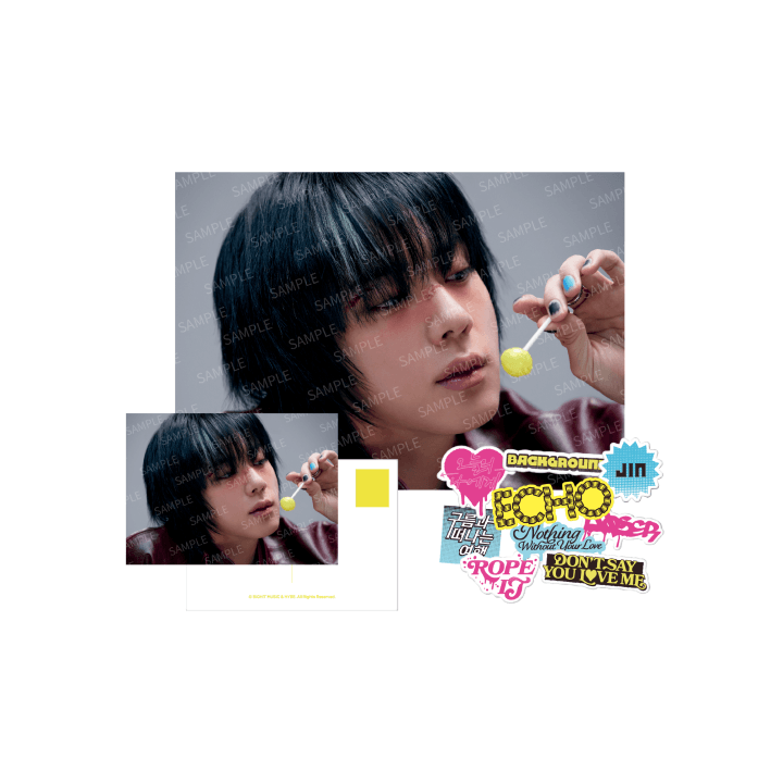 Image of [PRE-ORDER] BTS Jin ‘ECHO’ Merch (Mini Poster & Sticker Set)