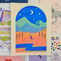 Coyote Landscape Print