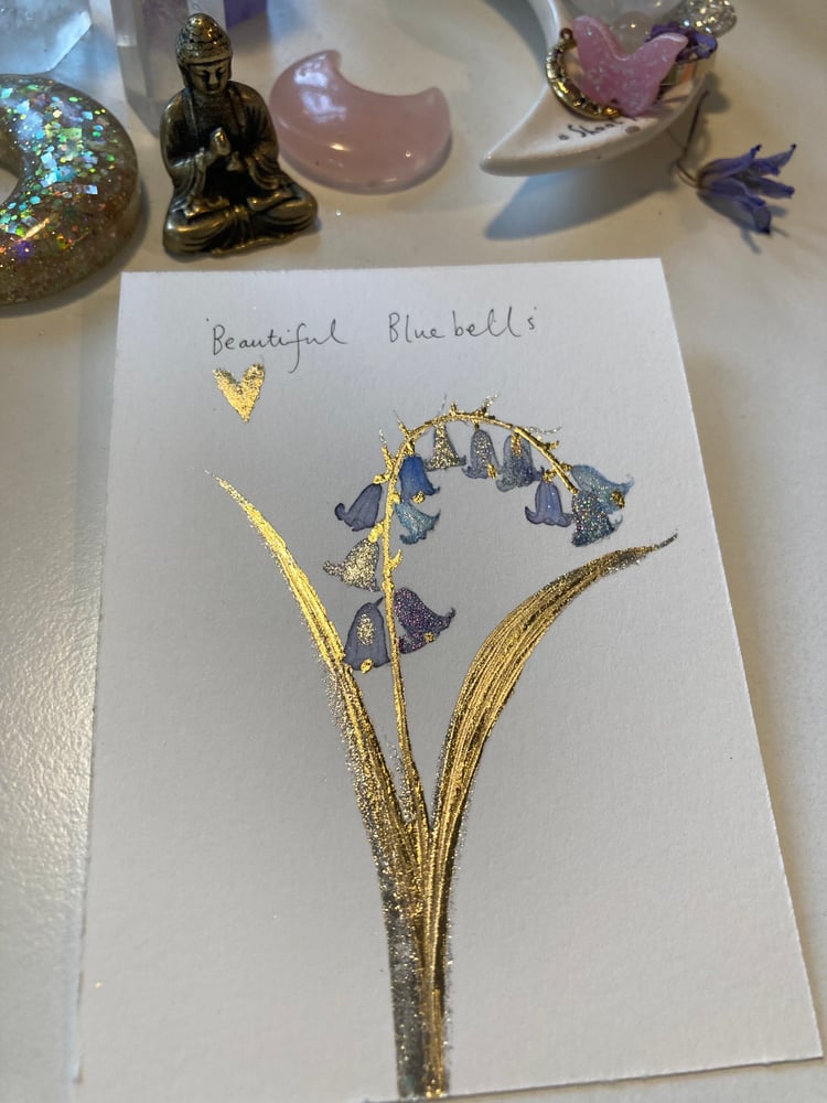Image of Gold leaf bluebells 💙✨✨