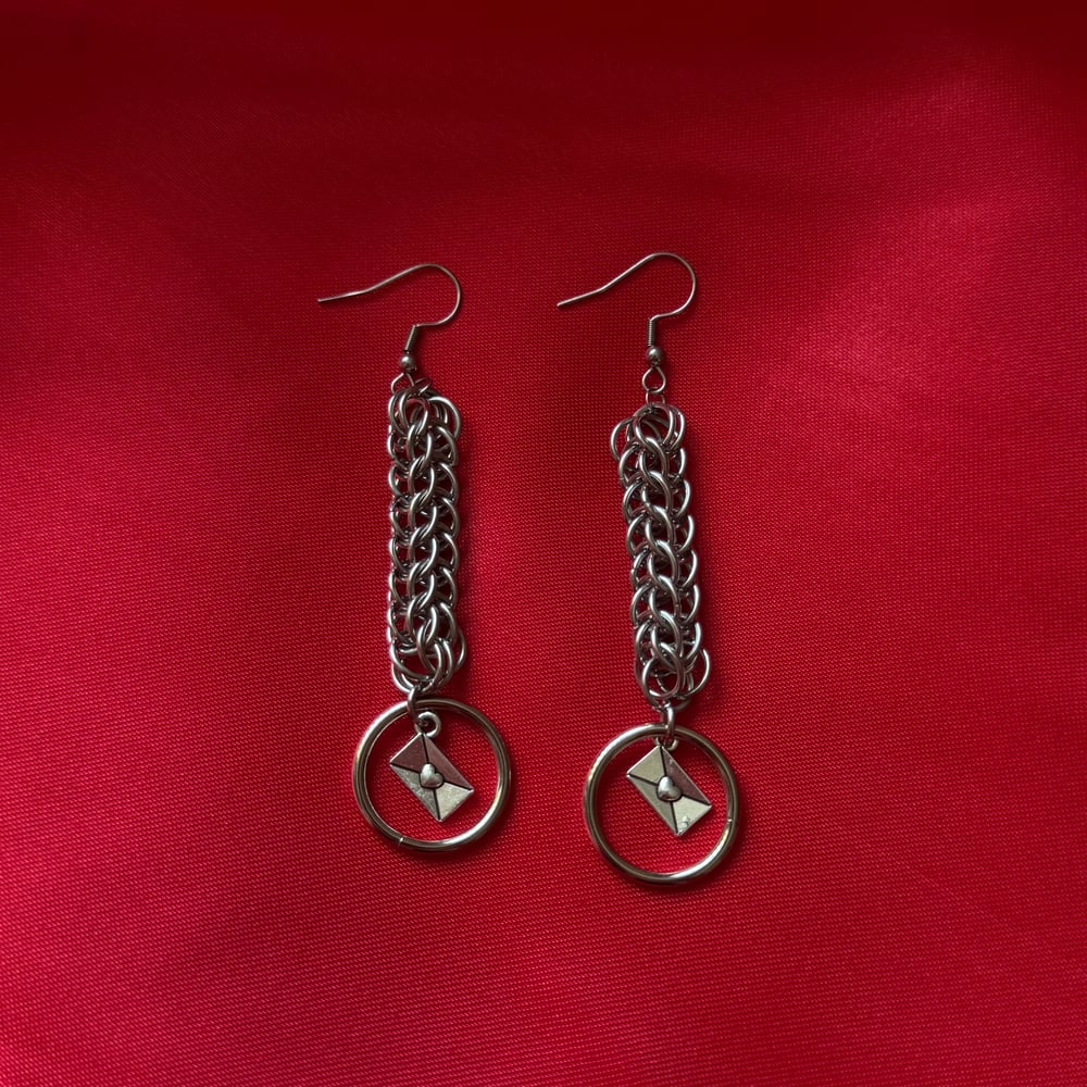 Image of love letter earrings 