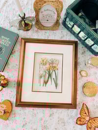 Image 1 of wood framed florals 