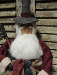 Image 2 of #4... Olde Americana Santa~ Hanging ~ Wool Bag~ 20 in tall!