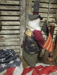 Image 3 of #4... Olde Americana Santa~ Hanging ~ Wool Bag~ 20 in tall!