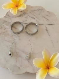 Image 1 of Long Tulip Drops (Silver)