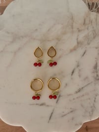 Image 1 of Carnelian Cherries (Gold)