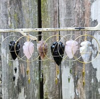 Image 1 of Arrowhead Hoop and Spike Earrings | Hoop and Spike Arrowhead Earrings
