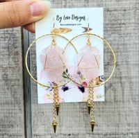Image 3 of Arrowhead Hoop and Spike Earrings | Hoop and Spike Arrowhead Earrings