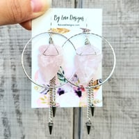 Image 4 of Arrowhead Hoop and Spike Earrings | Hoop and Spike Arrowhead Earrings