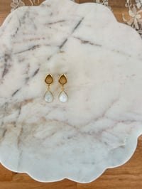 Image 1 of Rainbow Moonstone Angel Tears (Gold)