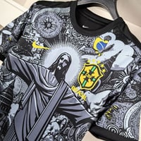 Image 2 of Brazil National Team Black Soccer Jersey  24-25