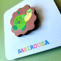 Image 2 of Apple Chia Wooden Pin
