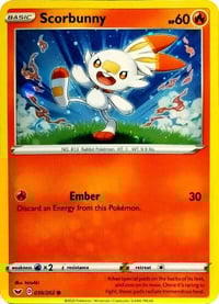 Scorbunny - 030/202 (Cosmos Holo) - Blister Exclusives - Lightly Played