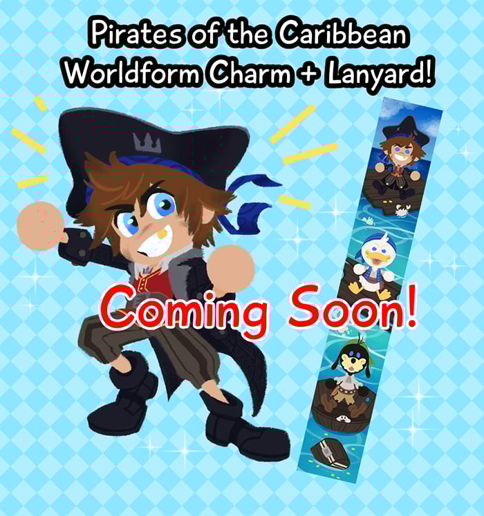 Worldforms Charm + Lanyard: Pirates of the Caribbean