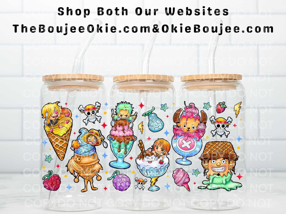 Image of  Anime One Piece Ice Cream Uv Dtf Cup Wrap W0841