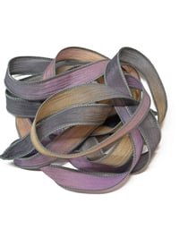 Image 2 of 1PC.  GHOST STORY 42" Hand Dyed Finished Edge Silk Wrist Wrap Bracelet/Jewelry/Craft Ribbons