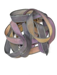 Image 4 of 1PC.  GHOST STORY 42" Hand Dyed Finished Edge Silk Wrist Wrap Bracelet/Jewelry/Craft Ribbons