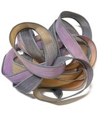Image 7 of 1PC.  GHOST STORY 42" Hand Dyed Finished Edge Silk Wrist Wrap Bracelet/Jewelry/Craft Ribbons