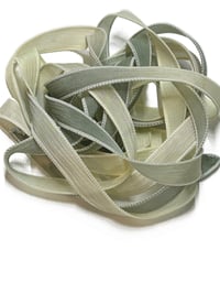 Image 5 of 1PC.  LEMON GRASS 42" Hand Dyed Finished Edge Silk Wrist Wrap Bracelet/Jewelry/Craft Ribbons
