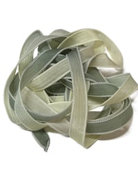 Image 1 of 1PC.  LEMON GRASS 42" Hand Dyed Finished Edge Silk Wrist Wrap Bracelet/Jewelry/Craft Ribbons