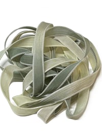 Image 6 of 1PC.  LEMON GRASS 42" Hand Dyed Finished Edge Silk Wrist Wrap Bracelet/Jewelry/Craft Ribbons