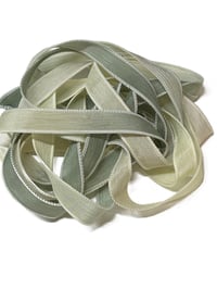 Image 4 of 1PC.  LEMON GRASS 42" Hand Dyed Finished Edge Silk Wrist Wrap Bracelet/Jewelry/Craft Ribbons