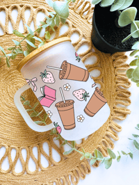 Image 2 of Strawberry Books Coffee Glass can/ Mug