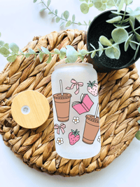 Image 3 of Strawberry Books Coffee Glass can/ Mug