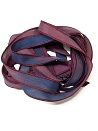 Image 4 of 1PC. MOON WALK 42" Hand Dyed Finished Edge Silk Wrist Wrap Bracelet/Jewelry/Craft Ribbons