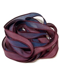 Image 1 of 1PC. MOON WALK 42" Hand Dyed Finished Edge Silk Wrist Wrap Bracelet/Jewelry/Craft Ribbons