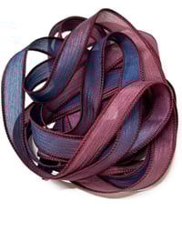 Image 7 of 1PC. MOON WALK 42" Hand Dyed Finished Edge Silk Wrist Wrap Bracelet/Jewelry/Craft Ribbons