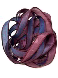 Image 3 of 1PC. MOON WALK 42" Hand Dyed Finished Edge Silk Wrist Wrap Bracelet/Jewelry/Craft Ribbons