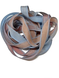 Image 6 of 1PC. PINWHEELS 42" Hand Dyed Finished Edge Silk Wrist Wrap Bracelet/Jewelry/Craft Ribbons