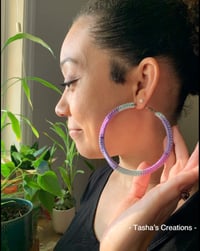 Image 2 of Watercolor Simple Hoops - 80mm/8cm 