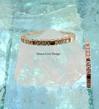 Image 1 of 14k solid gold diamond stackable ring(YG,RG)