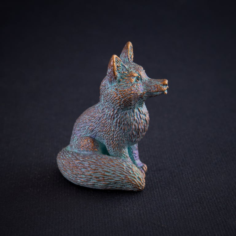 Fox resin figure