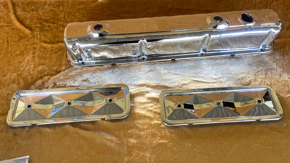 Image of HOLDEN 6 Cylinder Cover and Side-Plates - CHROME