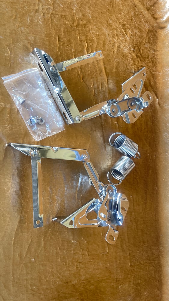 Image of FORD XM / FORD XP BONNET HINGES. CHROME
