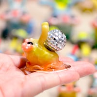 Image 3 of Disco Snail Beastie (Yellow/Orange)